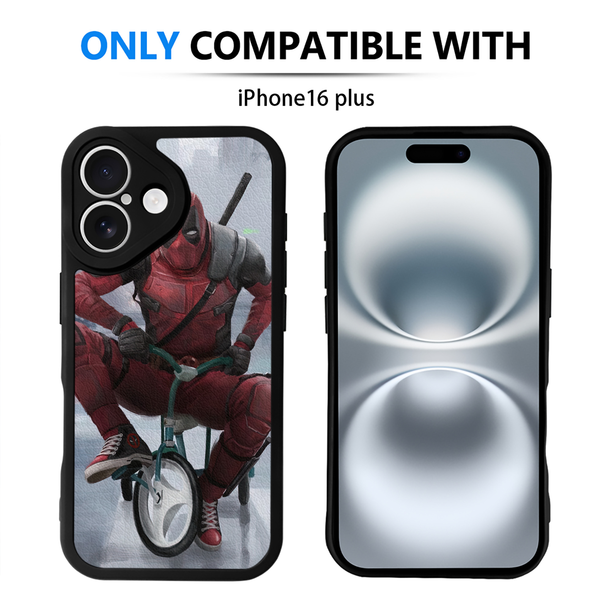 （画像用） Deadpool デッドプール 【iPhone 16シリーズ対応】シリコンスマホケース（レザー調） 材質：シリコン
